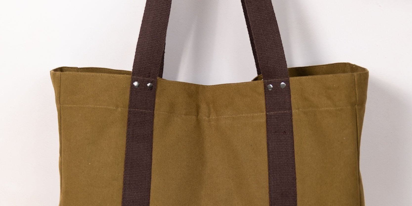 Oversized canvas tote bag by Skunk Goods Trading, made from durable heavy cotton canvas