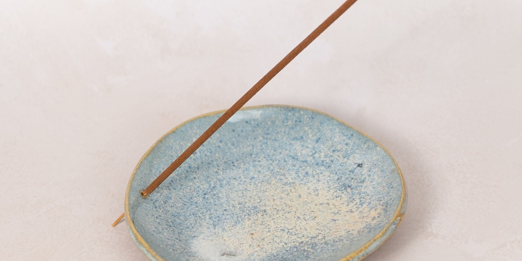 Handcrafted stoneware incense holder by Skunk Goods Trading, made by Curators of Clay in India