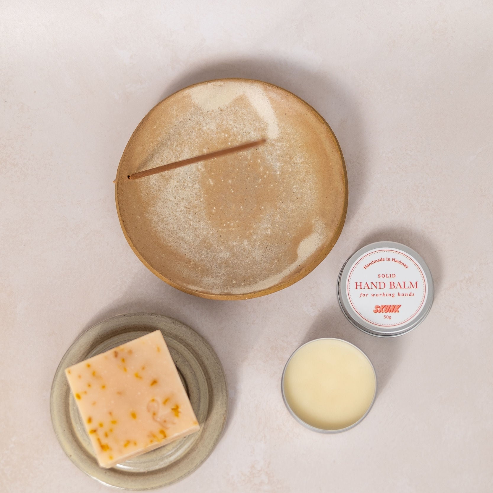 Natural care for body and senses: soaps, hand balms, and incense sticks made to uplift your daily routine.