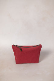 Maroon canvas pouch
