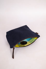 Navy canvas pouch