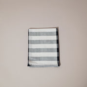 Grey and white stripe tea towel