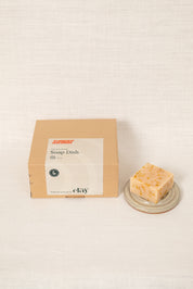 Natural soap + ceramic soap dish