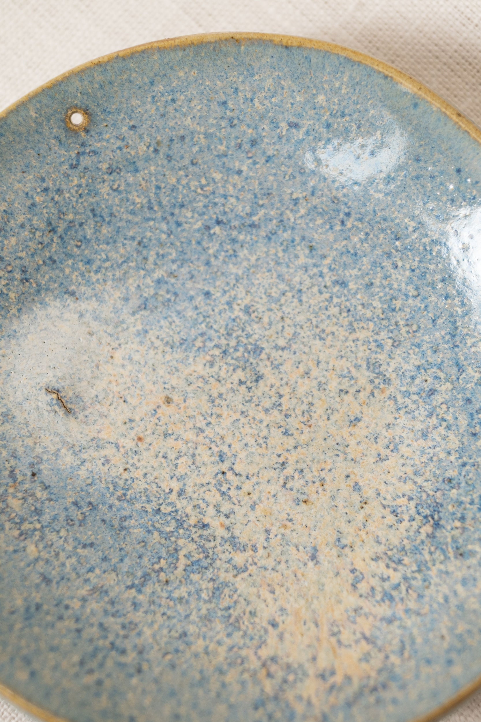 Blue ceramic incense holder