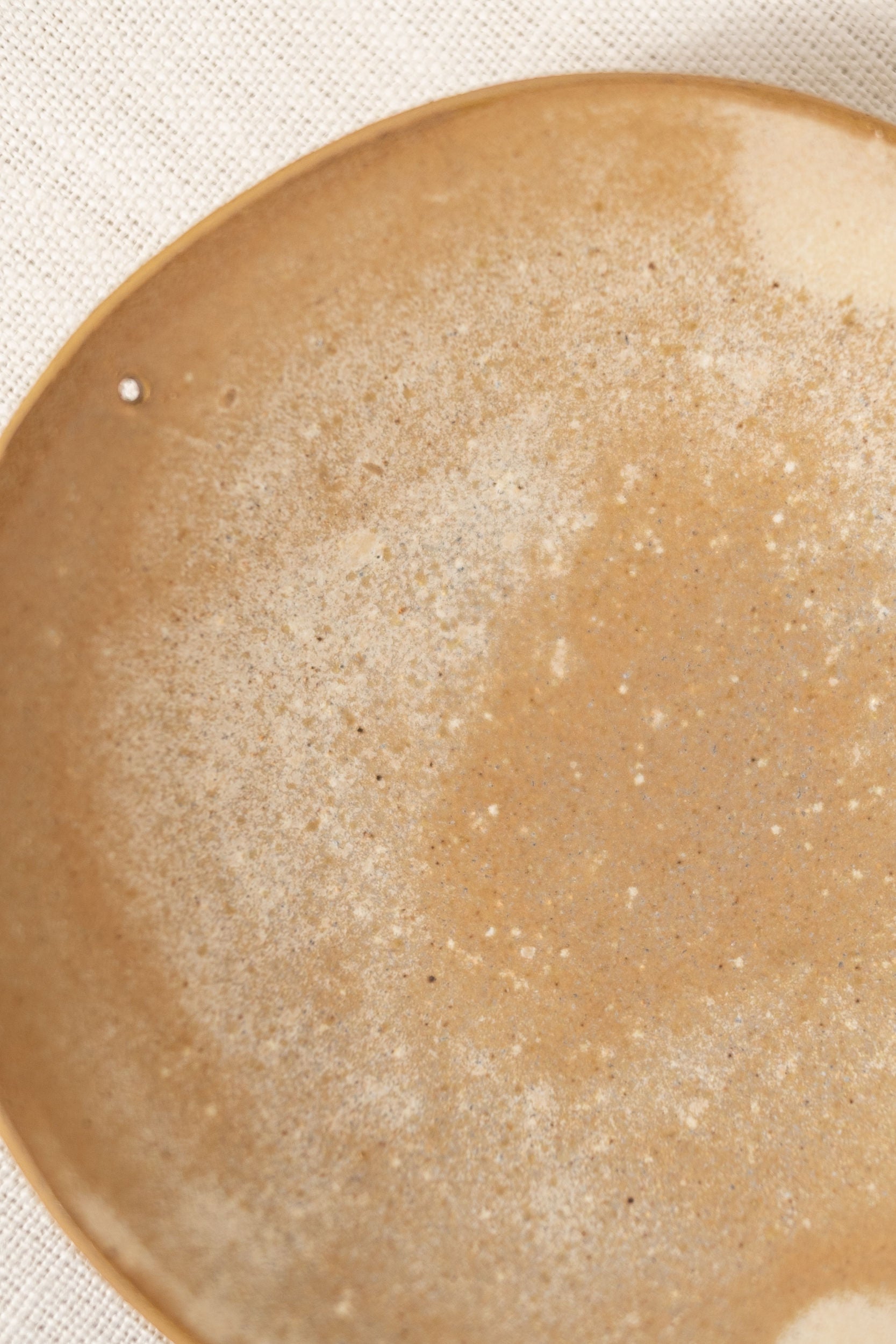 Beige ceramic incense holder