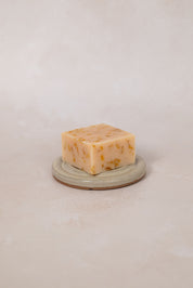 Natural soap + ceramic soap dish